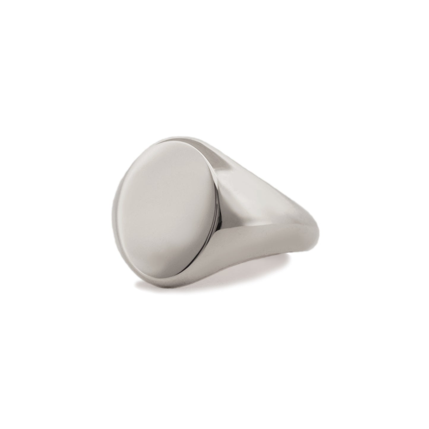 Hvitt Gull Regent Oval Signetring