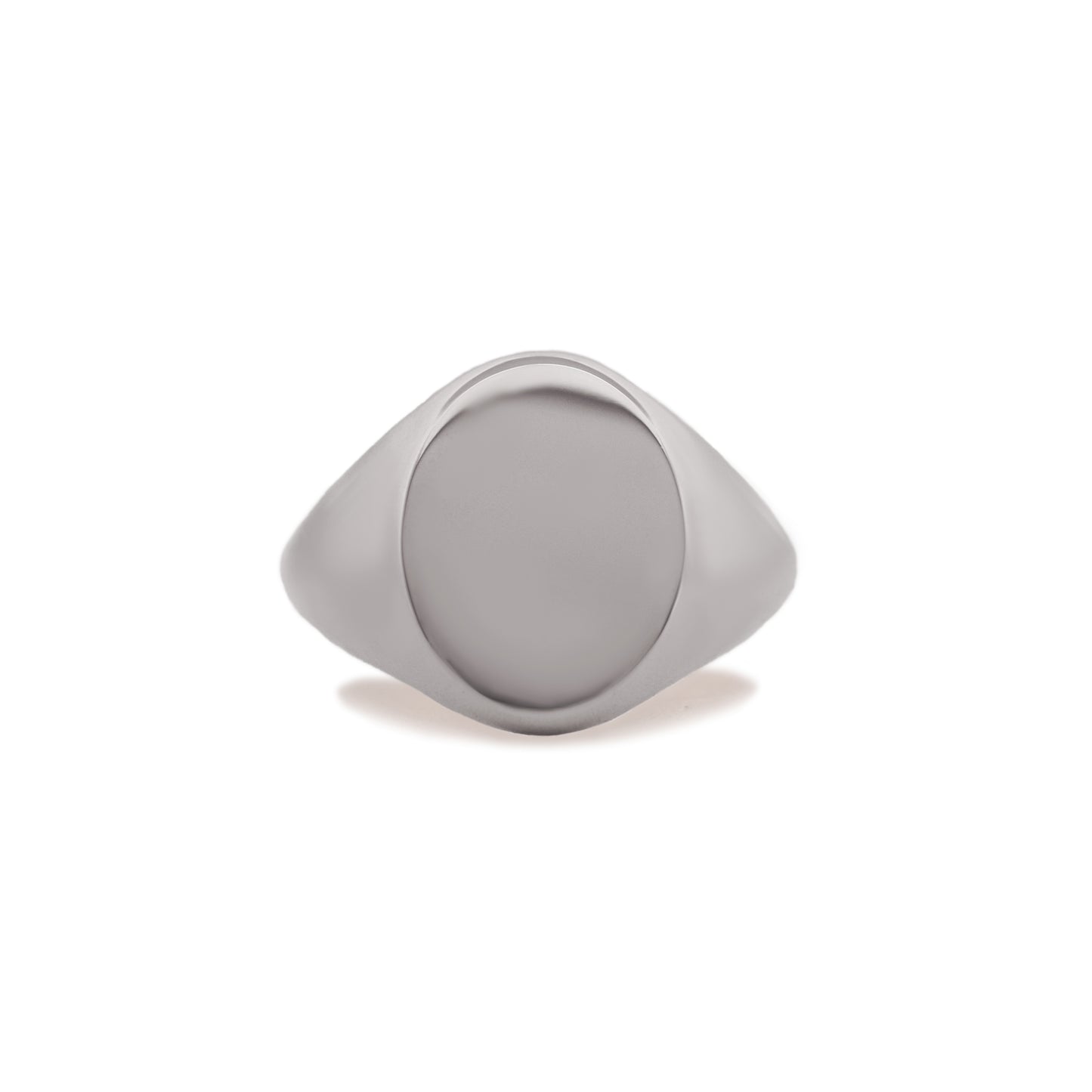 Hvitt Gull Regent Oval Signetring