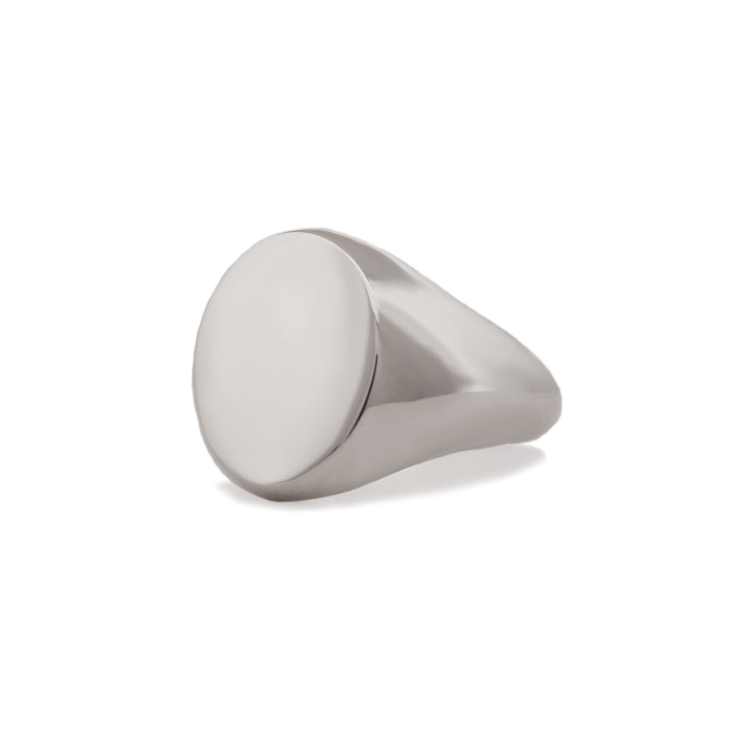 Hvitt Gull Regent Oval Signetring