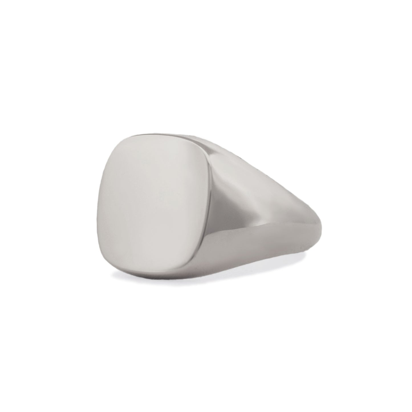 Hvitt Gull Regent Cushion Signetring