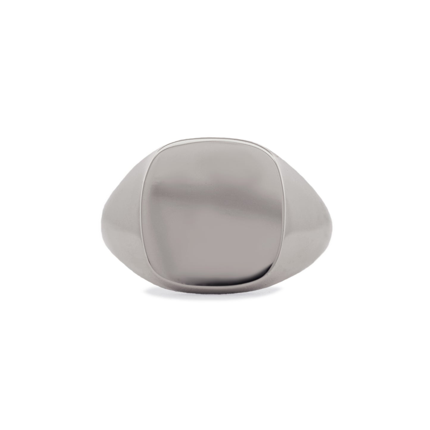 Hvitt Gull Regent Cushion Signetring