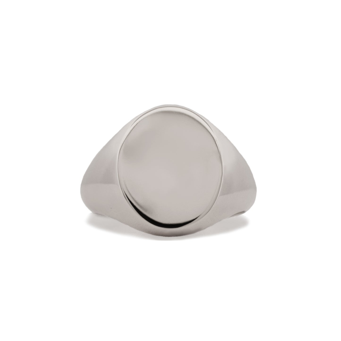 Hvitt Gull Regent Oval Signetring