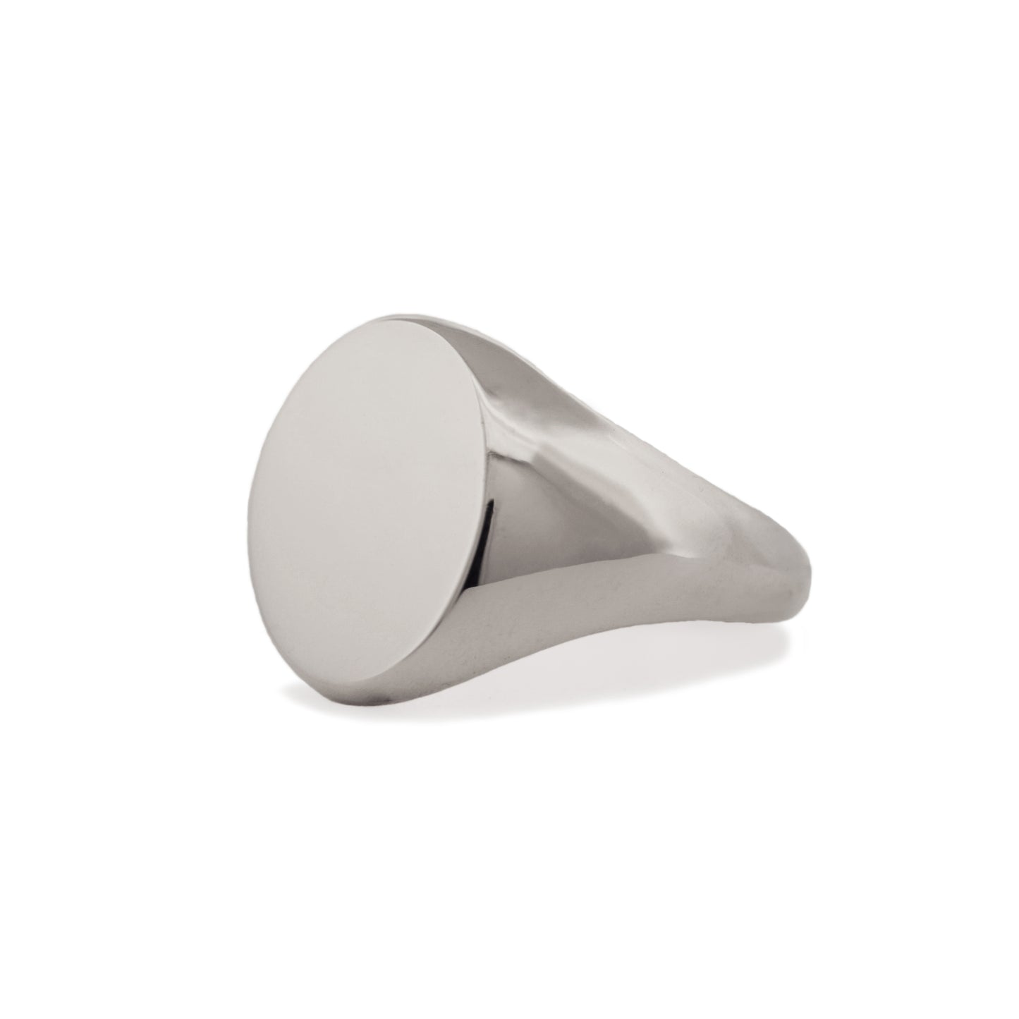 Hvitt Gull Regent Oval Signetring