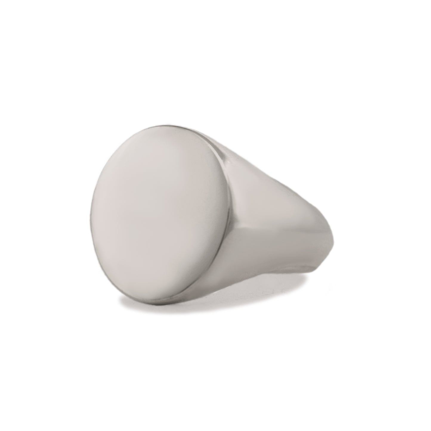 Hvitt Gull Regent Oval Signetring