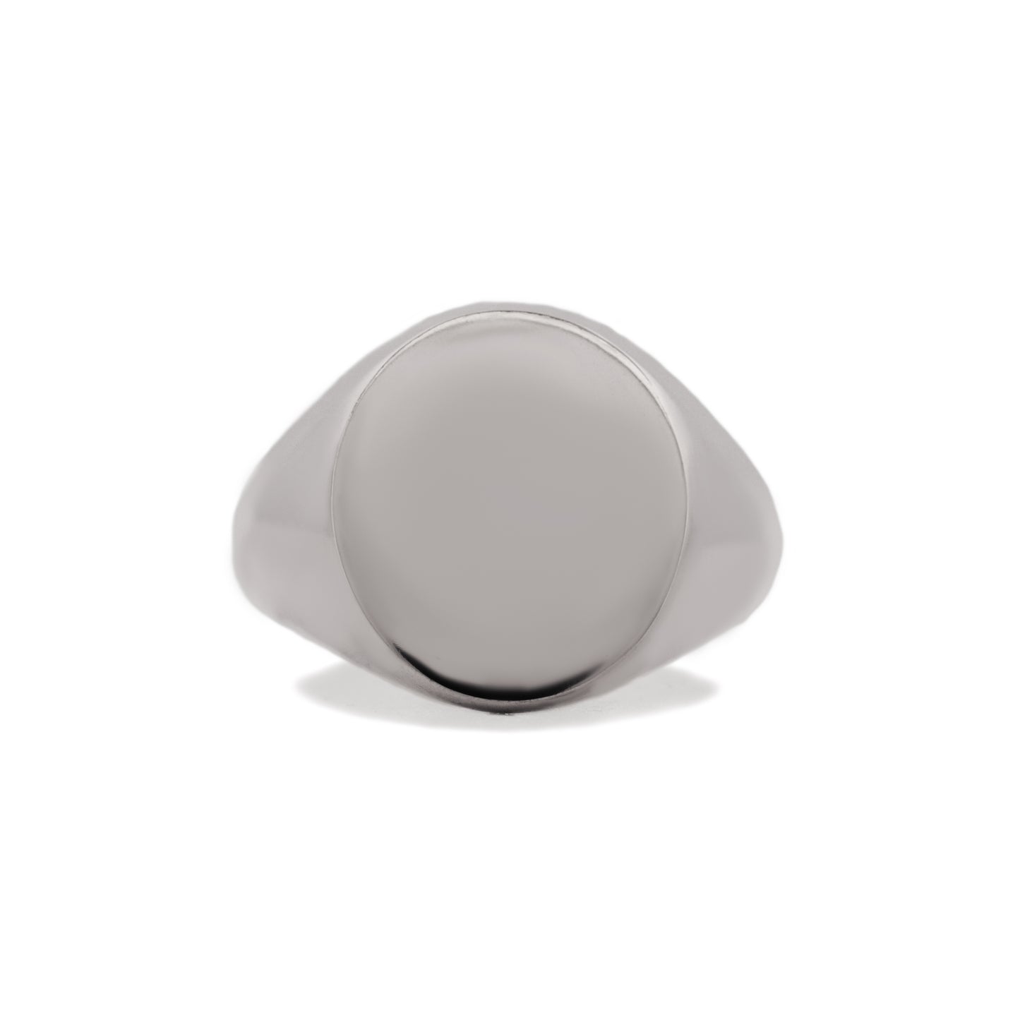Hvitt Gull Regent Oval Signetring