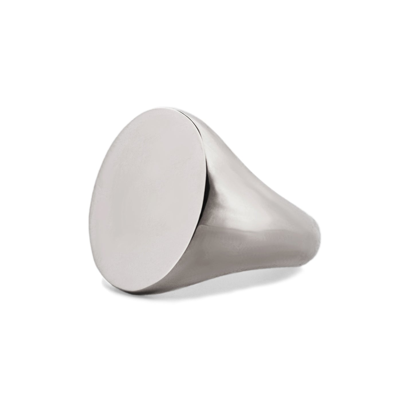 Hvitt Gull Regent Oval Signetring