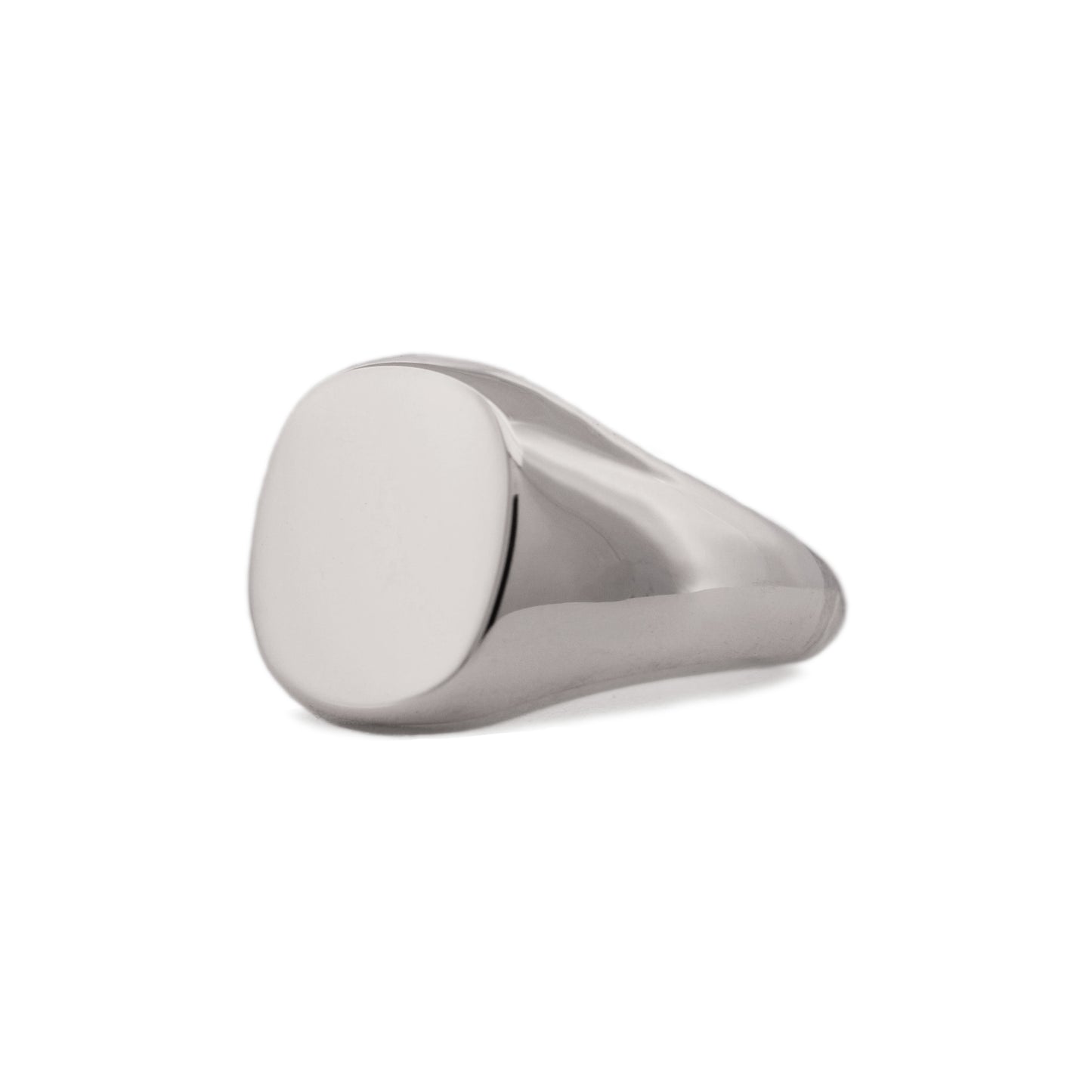 Hvitt Gull Regent Cushion Signetring