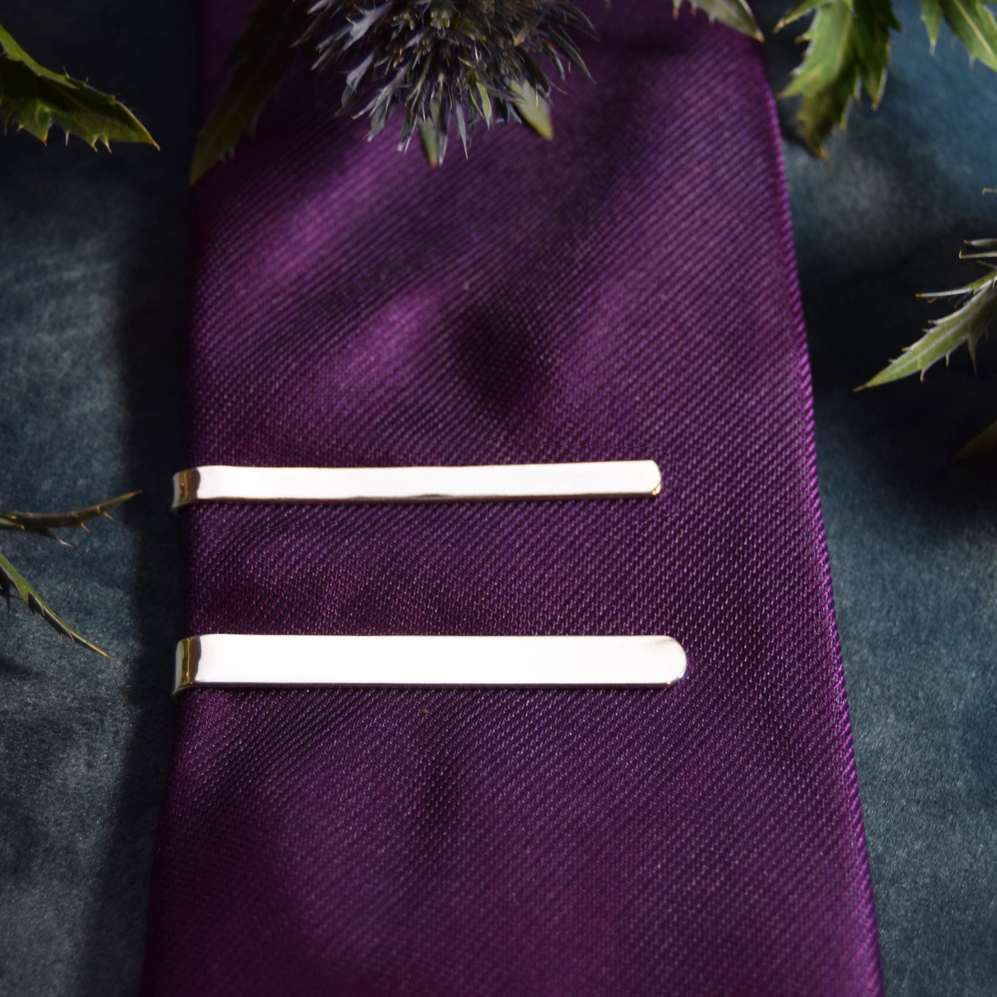 Tie pin with personal hand engraving