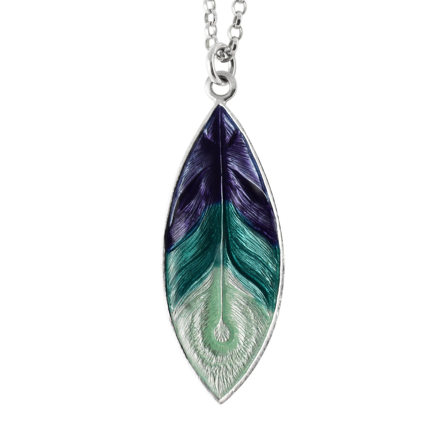 Flamboyant Feather pendant