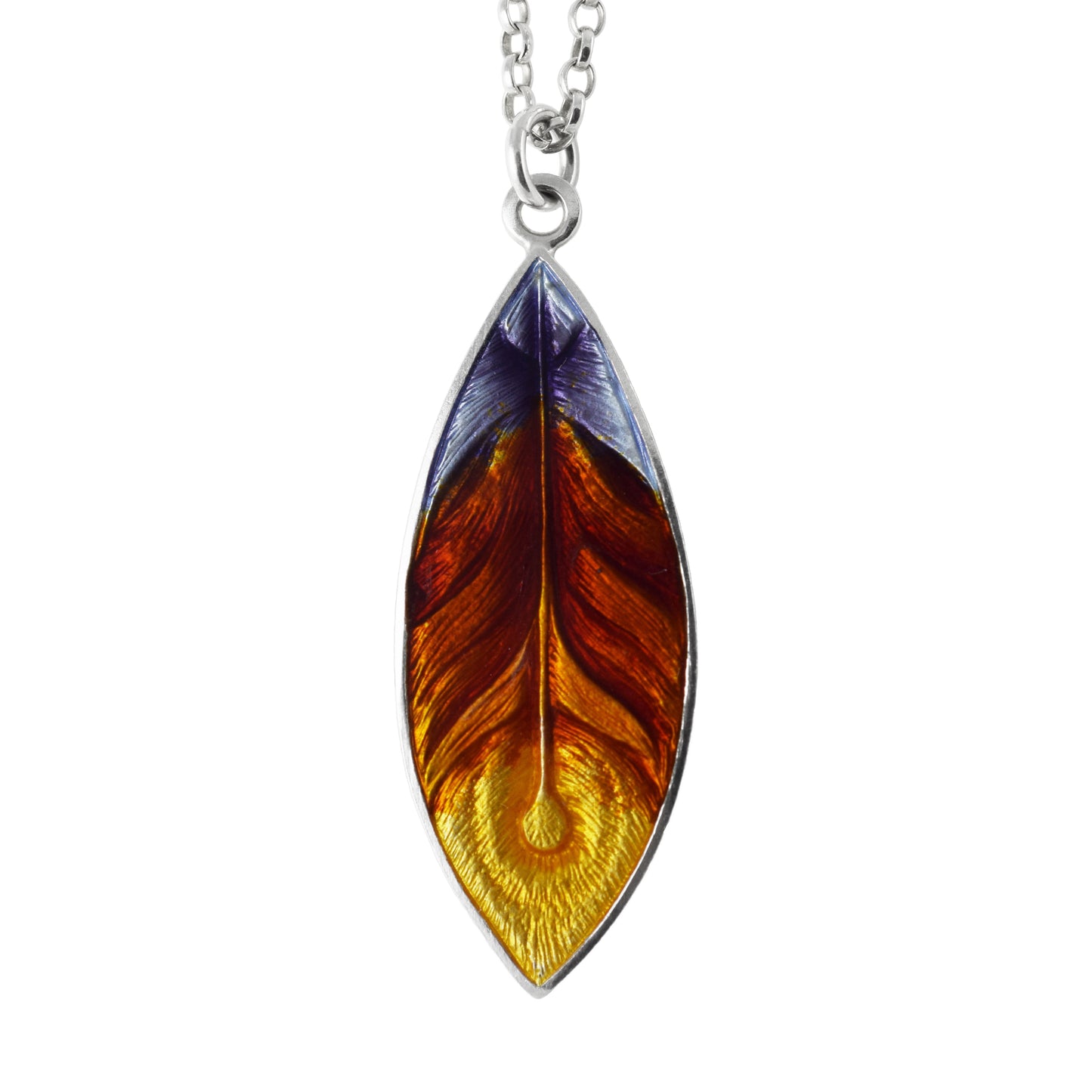 Flamboyant Feather pendant
