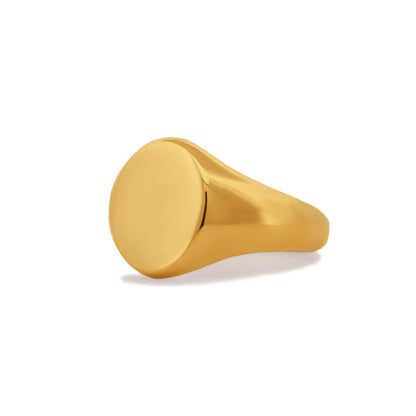 Yellow Gold Regent Oval Signet Ring