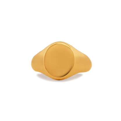 Yellow Gold Regent Oval Signet Ring
