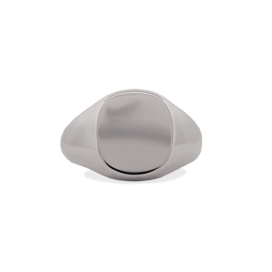 Hvitt Gull Regent Cushion Signetring