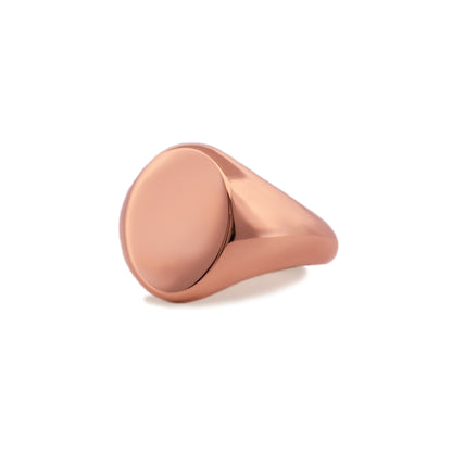 Rose Gold Regent Oval Signet Ring