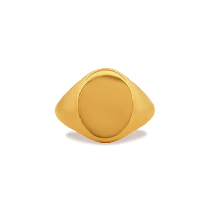 Yellow Gold Regent Oval Signet Ring