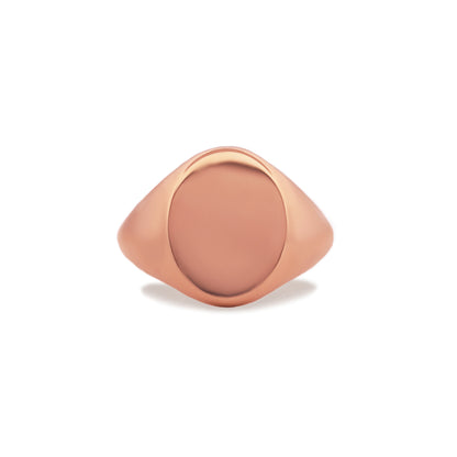 Rose Gold Regent Oval Signet Ring