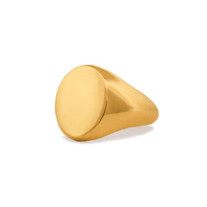 Yellow Gold Regent Oval Signet Ring