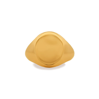 Yellow Gold Regent Oval Signet Ring