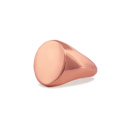 Rose Gold Regent Oval Signet Ring