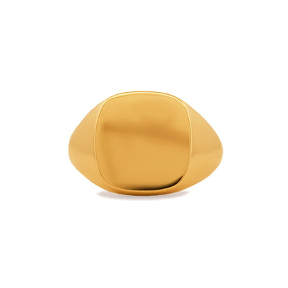 Yellow Gold Regent Cushion Signet Ring