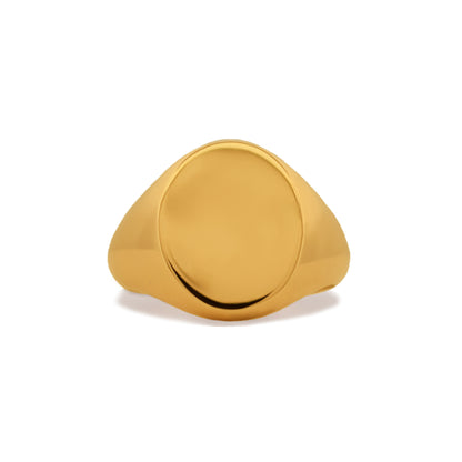 Yellow Gold Regent Oval Signet Ring