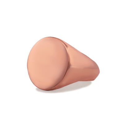 Rose Gold Regent Oval Signet Ring