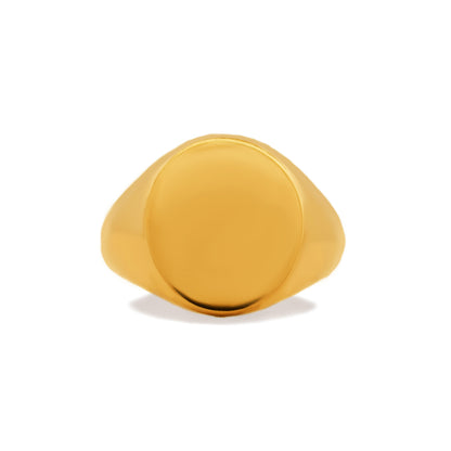 Yellow Gold Regent Oval Signet Ring