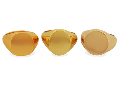Yellow Gold Regent Oval Signet Ring
