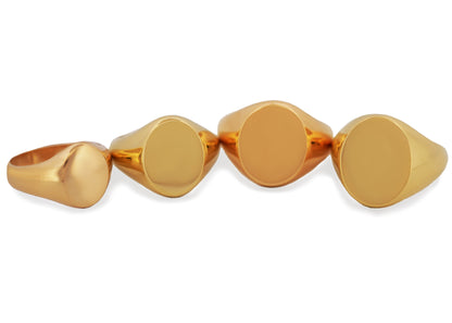 Yellow Gold Regent Oval Signet Ring
