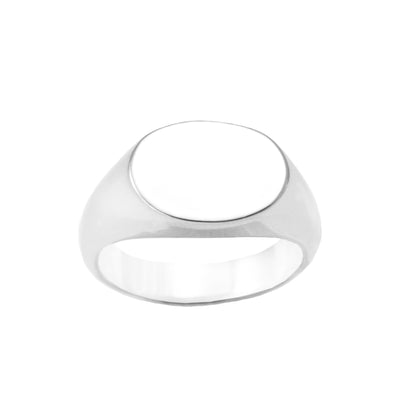 Horizontal Oval Signet Ring