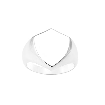 Shield Signet Ring in Silver