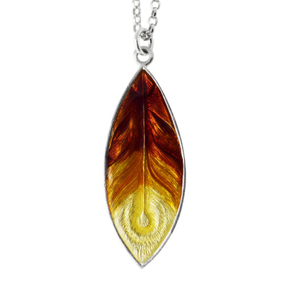 Flamboyant Feather pendant